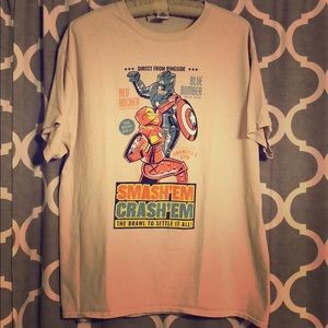 Novelty Avengers T-Shirt Iron Man/Captain America